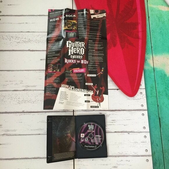 Guitar Hero Encore Rock The 80s Sony PlayStation 2 PS2 Video Game Tested Works - Picture 8 of 10